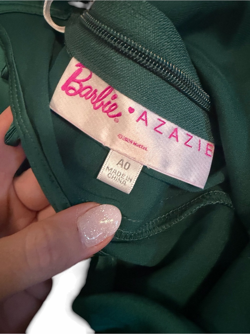 NWT Azazie Emerald Barbie 1005 Mermaid Bridesmaid Dress Size A0 - Picture 7 of 7